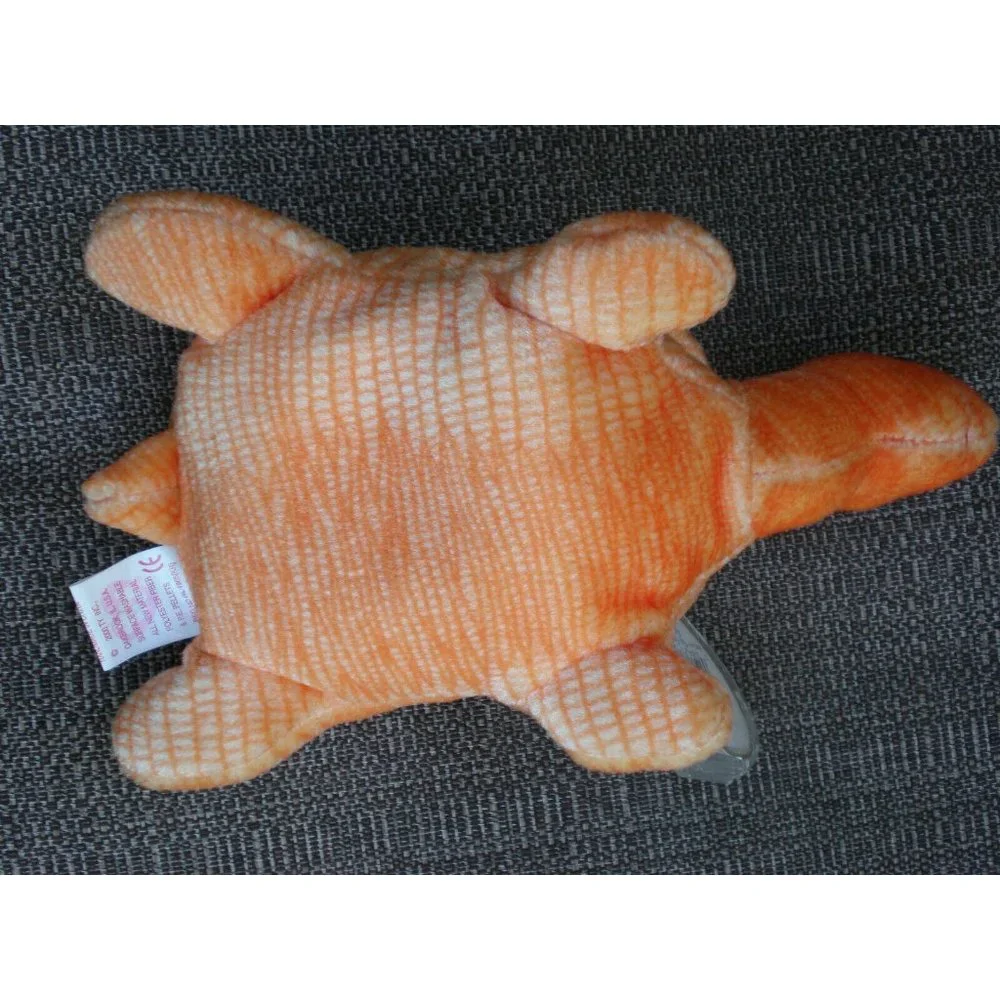 Retired Peekaboo the Turtle Ty Beanie Baby Plush Smiling Orange Babies 4-11-2000